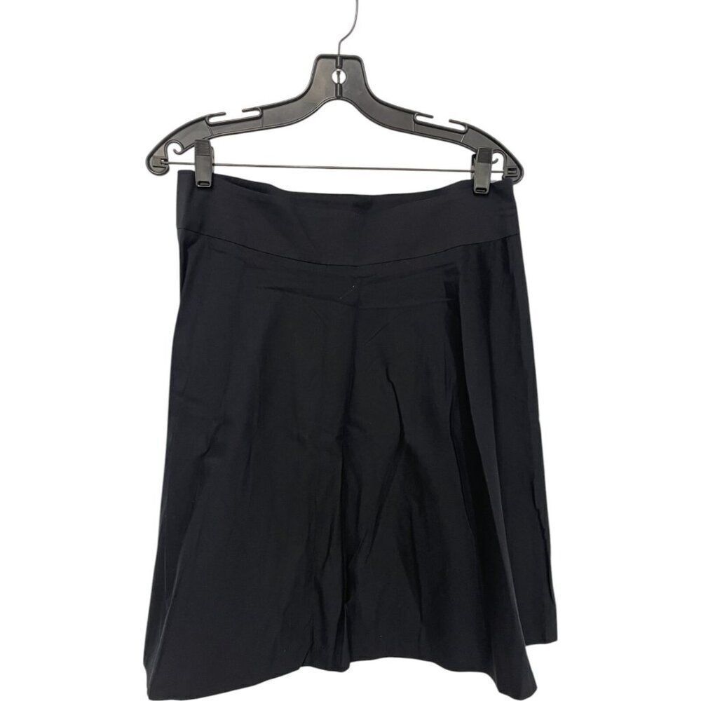 Akris Punto Womens A-Line Skirt Size 10 Black Stretch High Waist Cotton - Picture 2 of 10
